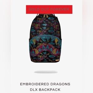 SPRAYGROUND RARE!!!! Embroidered Dragons Backpack - SOLD OUT FOREVER!